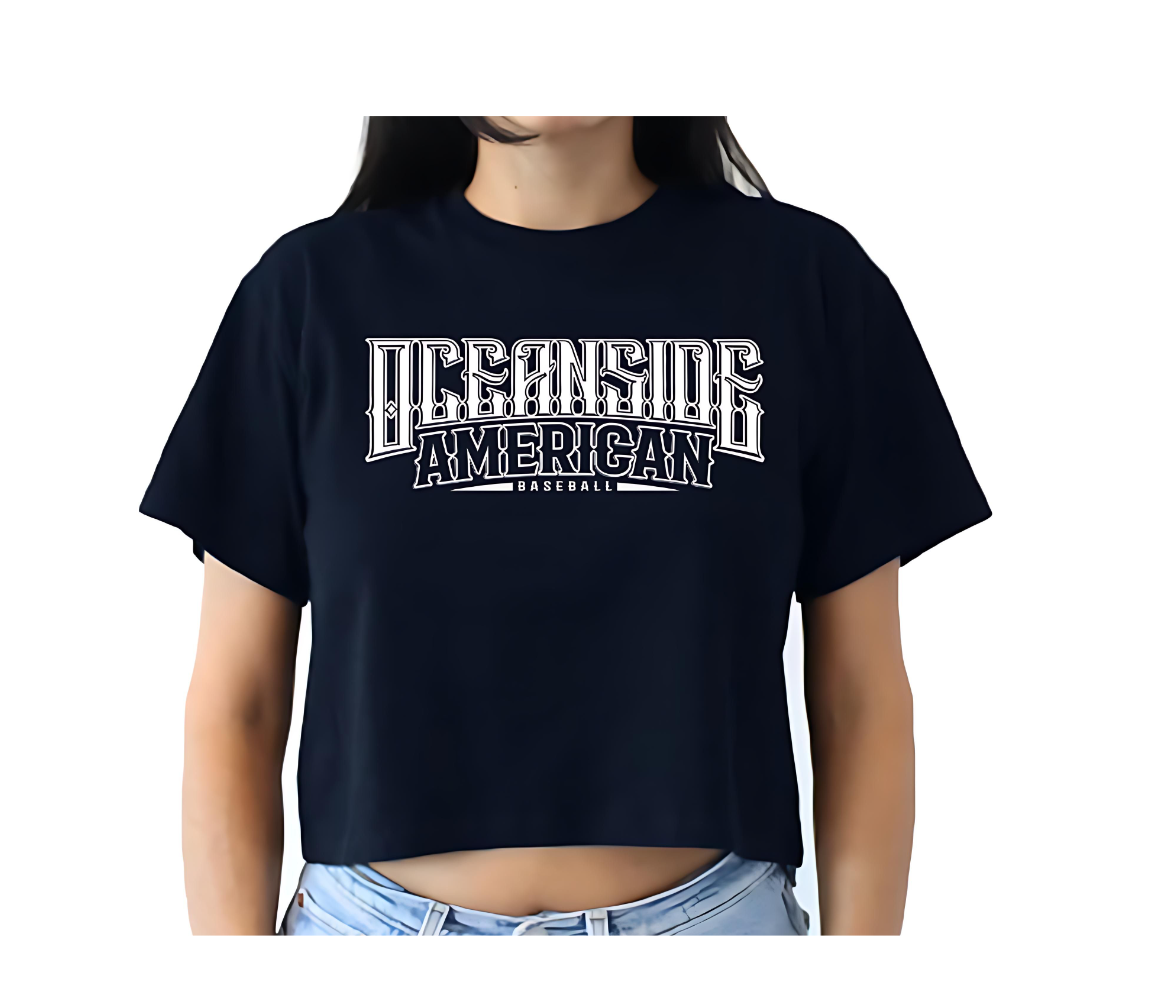 Women's OALL Baseball Crop Tee