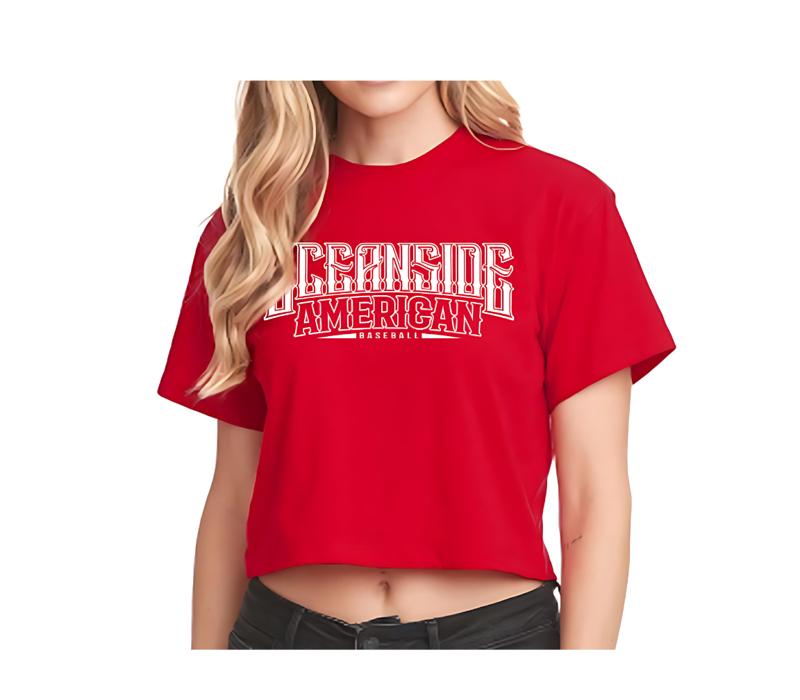Women's OALL Baseball Crop Tee
